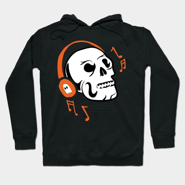 Skeleton listen to music Hoodie by archila